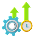 Gears Arrow Green icon